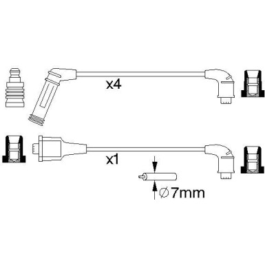 Zündleitungssatz | HYUNDAI Atos | 0 986 356 990