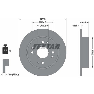 BREMSSCHEIBE HONDA T. ACCORD -98/ROVER 600 -99 | 92081700