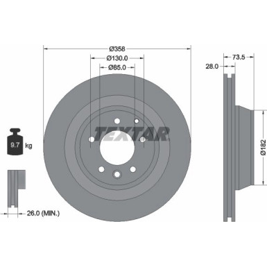 Bremsscheibe Vw T. Touareg/Cayenne/Q7 10 | 92151403