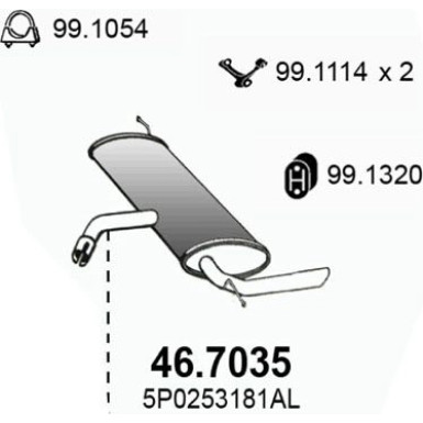 Endschalldämpfer | SEAT Altea,Leon 1.9 Tdi 05 | 46.7035