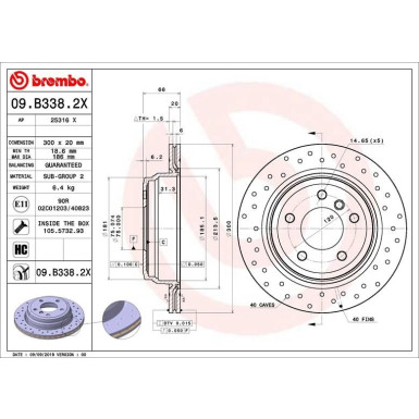 Bremsscheibe HA Xtra | BMW 1, 3, X1 05-15 | 09.B338.2X