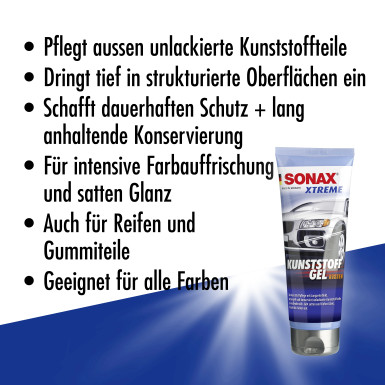 SONAX | Xtreme KunststoffGel Außen 250ml | 02101410