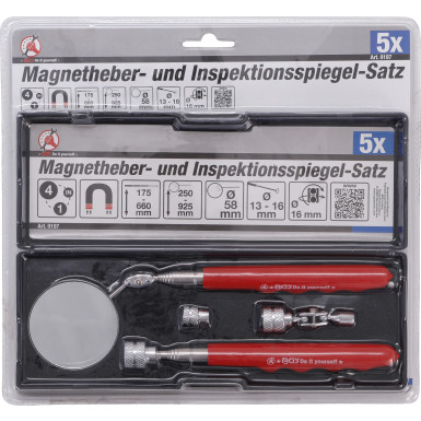 BGS Magnetheber- und Inspektionsspiegel-Satz | 4-tlg | 9197