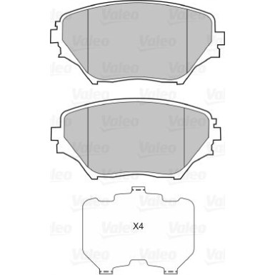 VALEO Bremsbeläge | 598536