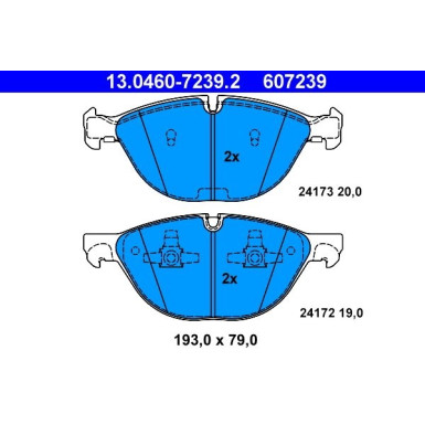 Bremsbelagsatz Bmw P. X5 4.8/X6 3.0D 07-10 | 13.0460-7239.2