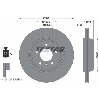 Bremsscheibe Bmw T. E46 98 | 92107003