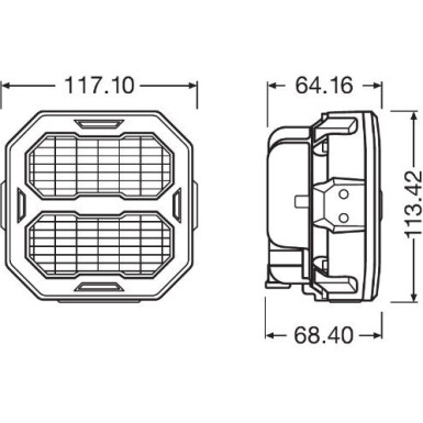 LEDriving Cube PX4500 Flood | Osram | Arbeitsscheinwerfer Pro | LEDPWL 109-FL