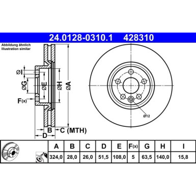 Bremsscheibe | 24.0128-0310.1