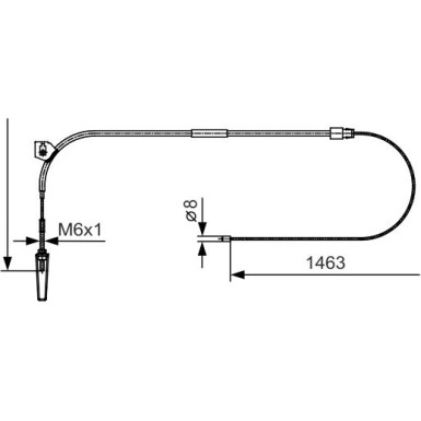 Handbremsseil | MERCEDES Vaneo 02 | 1987482130