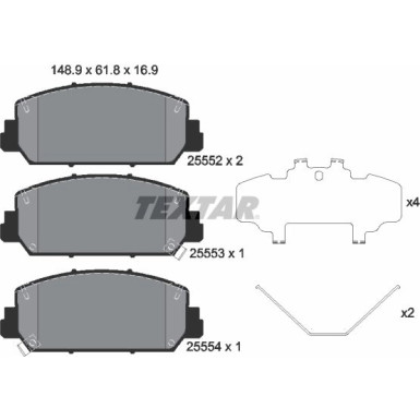 Bremsbelagsatz Acura P. Rdx/Rlx | 2555201