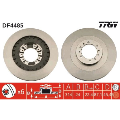 Bremsscheibe Mitsubishi P | DF4485