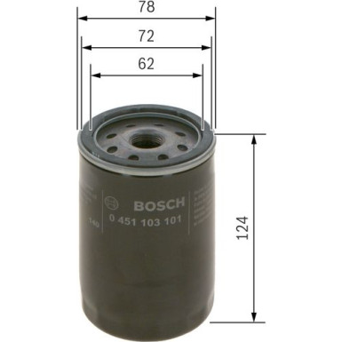 Ölfilter | ACKERMANN,DAF,GMC,JCB,LAND ROVER | 0 451 103 101