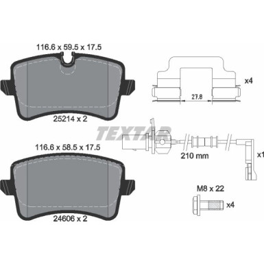 Bremsbelagsatz Audi T. A6/A7 1.8-4.0 11 | 2521413