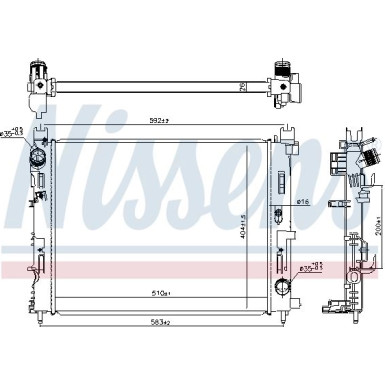 Wasserkühler PKW | Dacia Duster 1.5 Dci 17 | 606845