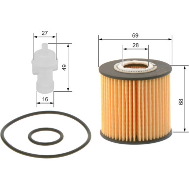 Ölfiltereinsatz | LEXUS ES,GS,IS,LS,NX,TOYOTA 06 | F 026 407 098