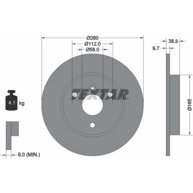 Bremsscheibe Smart P. Fortwo 07 | 92155503