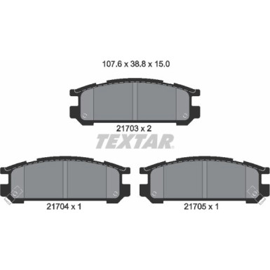 Bremsbelagsatz Subaru T. Impreza 92-00/Legacy | 2170301