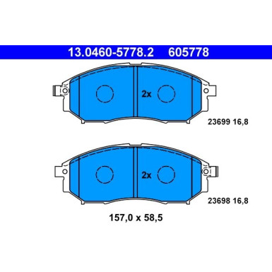 Bremsbelagsatz Nissan P. Murano/Navara/Pathfinder 05 | 13.0460-5778.2