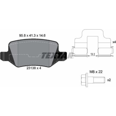 Bremsbelagsatz Db T. W168 A-Klasse/W414 Siehe Katalog | 2313803