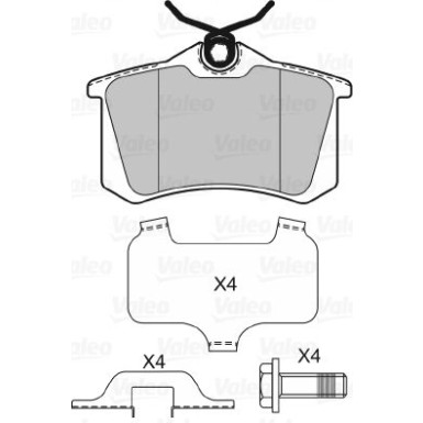 VALEO Bremsbeläge | 601474