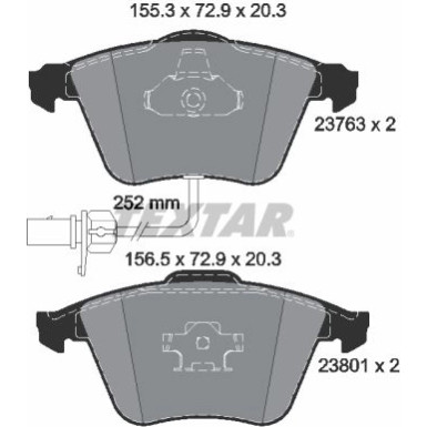 Bremsbelagsatz Vw S. A4/A8 | 2376302