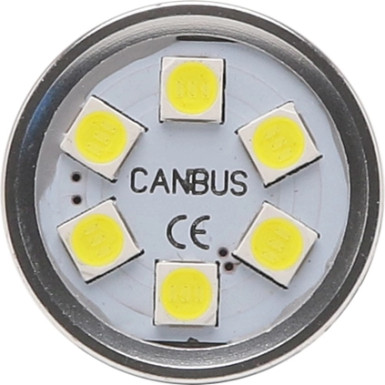 LED Metalsockel P21/5W Bay15d 30x3030 SMD Weiß 100 % Canbus Inside