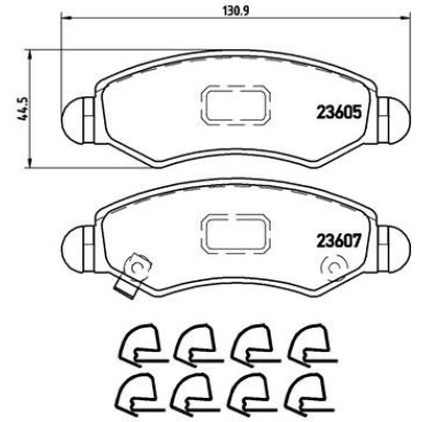 BREMBO Bremsklötze VA | OPEL Agila SUZUKI Ignis 00 | P 79 015