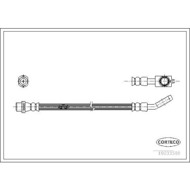 CORTECO Bremsschlauch | 19033598