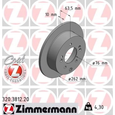 ZIMMERMANN Bremsscheibe | 320.3812.20