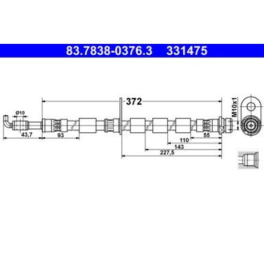 Bremsschlauch | 83.7838-0376.3