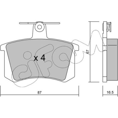 Bremsklötze HA | AUDI A4,A6,V8,A8,80,100,200 79 | 822-048-0