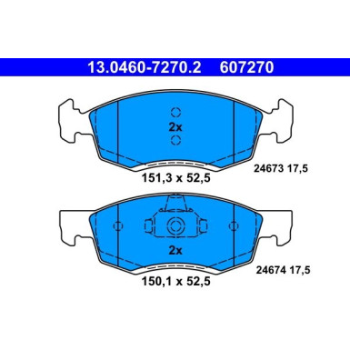 Bremsbelagsatz Dacia P. Logan 1.4-1.6 07 | 13.0460-7270.2