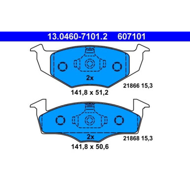 Bremsbelagsatz Vw P. Golf/Polo/Vento 91-01 | 13.0460-7101.2