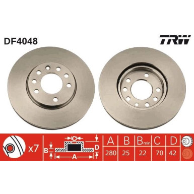 Bremsscheibe Opel P. Astra/Corsa/Meriva 98 | DF4048