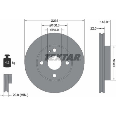 Bremsscheibe Mazda S. 323 94- 1,5 16V/323 -94 | 92071500