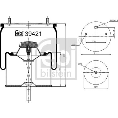 FEBI BILSTEIN Luftfeder | 39421