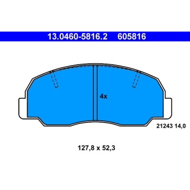 ATE Bremsbeläge | 13.0460-5816.2