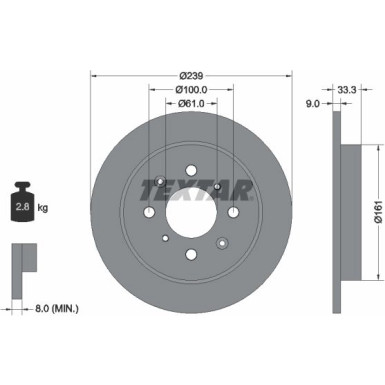 Bremsscheibe Honda T. City 08-/Jazz 02-/08- 239Mm Höhe 47,6 | 92204000