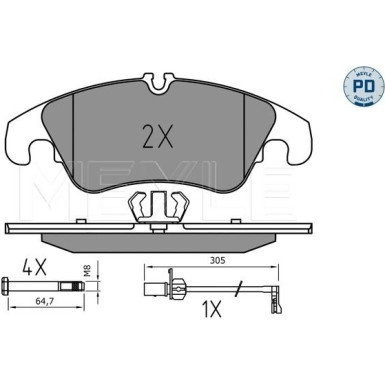 Bremsbelagsatz Vw P. A4/A5/Q5 1.8-3.2 07 | 025 247 4319/PD