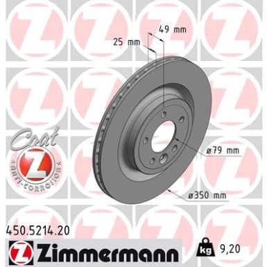 ZIMMERMANN Bremsscheibe | 450.5214.20