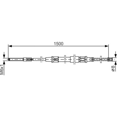 Handbremsseil | VW Golf,Vento 91 | 1987477168