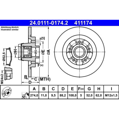 Bremsscheibe | 24.0111-0174.2