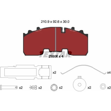 Bremsbelagsatz Knorr Sn6 | 2930601