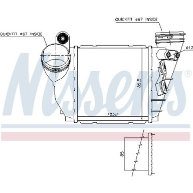 Ladeluftkühler PKW | VAG 1.9TDI 96 | 96487