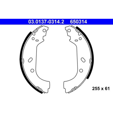 Bremsbackensatz | 03.0137-0314.2