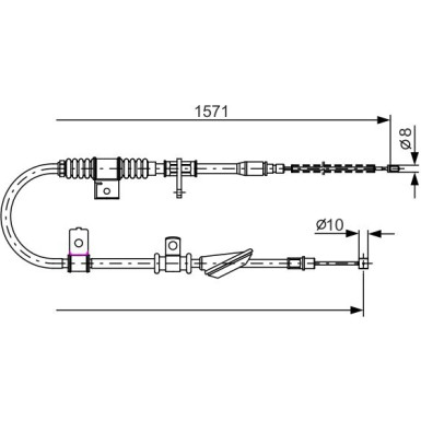 Handbremsseil re | HYUNDAI Elantra,Lantra,Avante | 1987482169