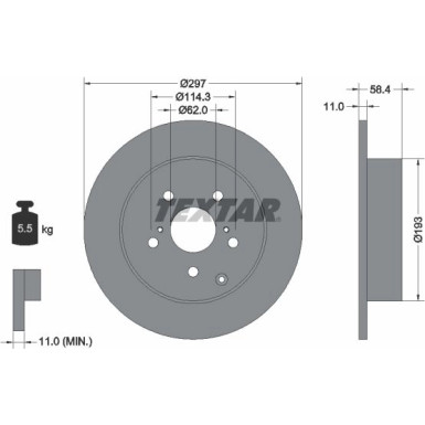 Bremsscheibe Toyota T. Avensis | 92222500