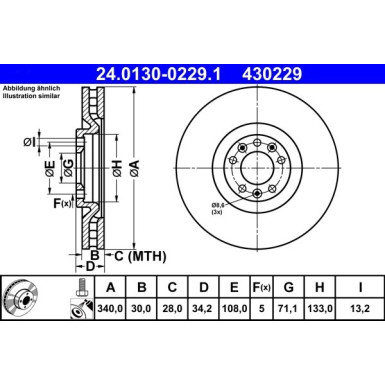 Bremsscheibe | 24.0130-0229.1