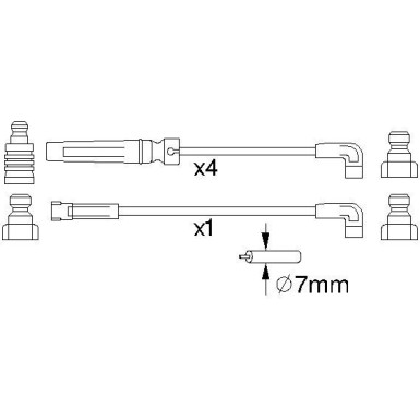 Zündleitungssatz | DAEWOO Nexia,Espero | 0 986 356 975