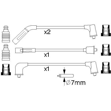 Zündleitungssatz | DAEWOO,BYD | 0 986 356 988